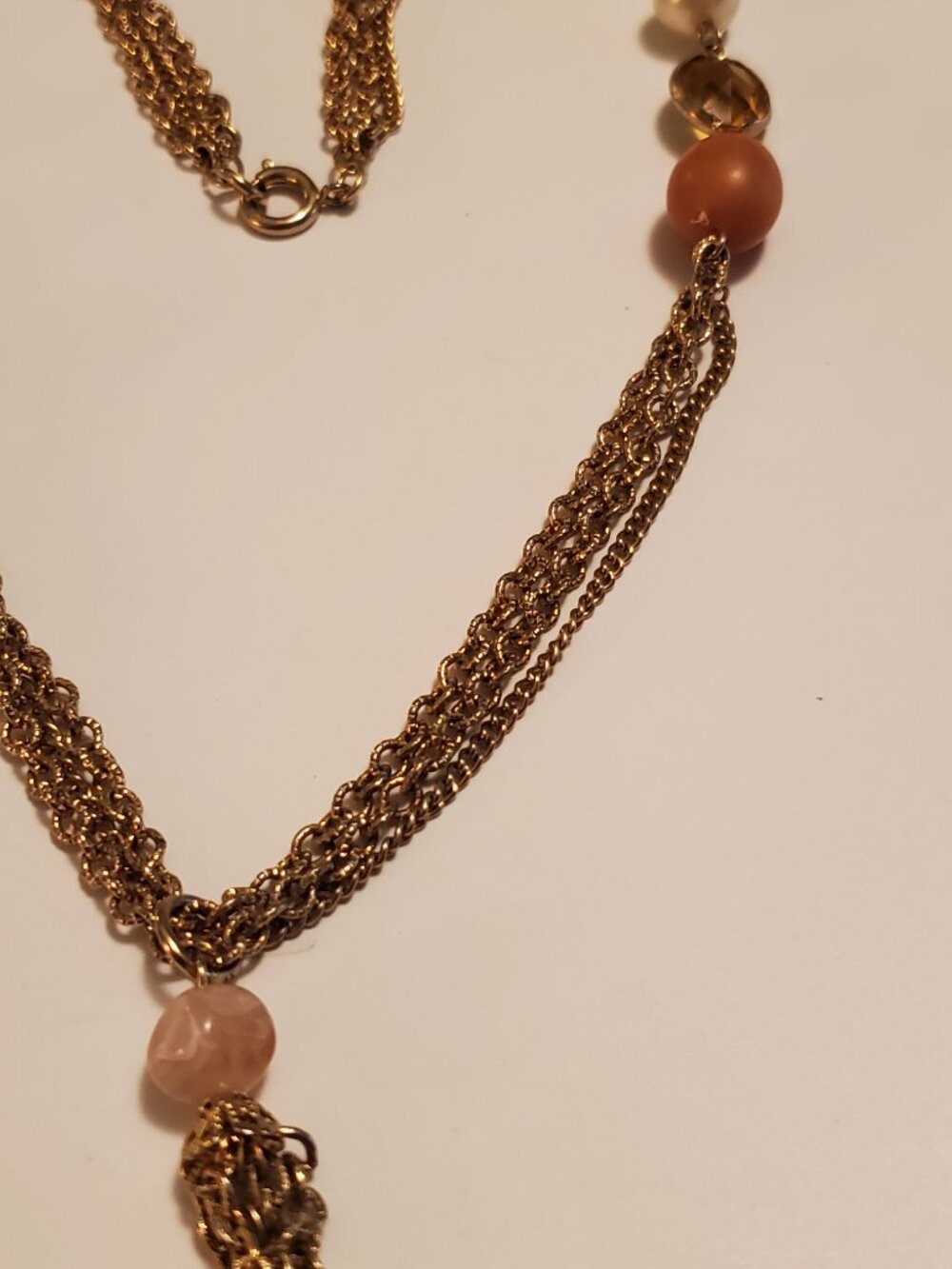 1 -3Gold Chians Linked Necklace, item # # A-1810.  wt 42 grams. - Picture 10 of 13